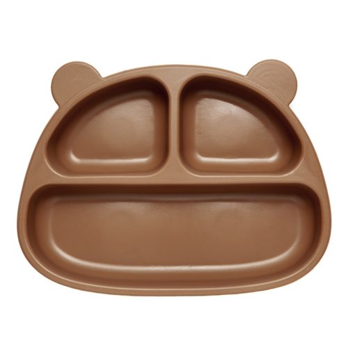  Silicone bowl with compartments for children in the shape of a teddy bear