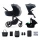  3-in-1 multifunctional stroller with PRIME 2 Kinderkraft seat, black