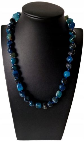  AGATE SAPPHIRE NATURAL NECKLACE ETHNIC INSPIRATION STONES OF HOPE