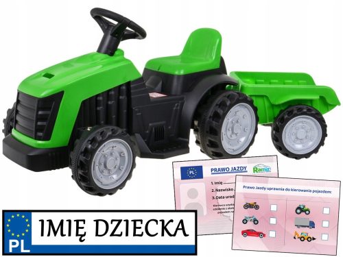  STABLE TRACTOR with battery + trailer