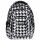 BackUP School Backpack with 4 Compartments and Geometric Black-and-White Design