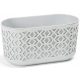  Lamela flowerpot 39.4 cm x 19.4 x 20.3 cm, plastic in grey and silver