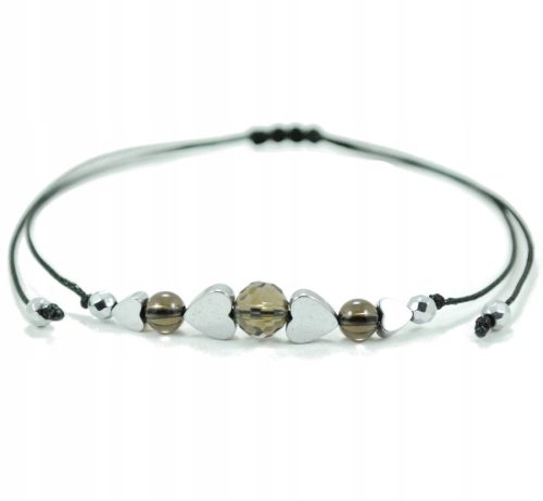  SMOKY QUARTZ celebrity bracelet hematite peace courage