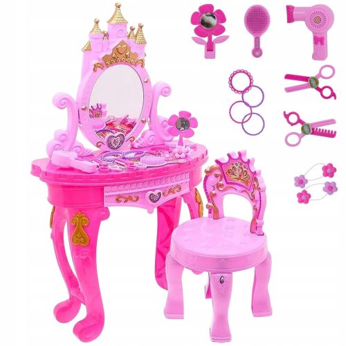  Girls Dressing Table with Accessories Set - Pink Glamour