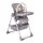  Jordgubbe foldable feeding chair with tray, footrest and grey headband