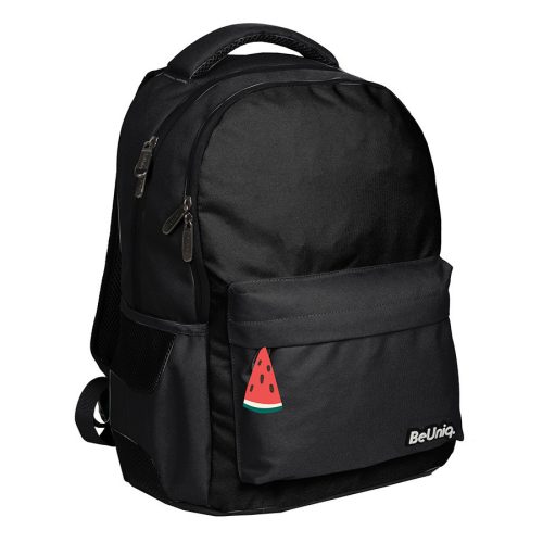  BeUniq Multi-Compartment School Backpack, Black, 21 Years