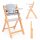  Folding wooden feeding chair from Drömmer, grey footrest