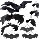  REALISTIC RUBBER BAT DECORATION 10 PIECES HALLOWEEN VARIOUS SIZES