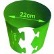  12× Strong and durable plant pots for growing vegetables 22x22 / 8.86L *Green*