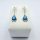  Silver earrings with blue opal - drop