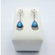  Silver earrings with blue opal - drop