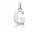  Silver pendant letter G smooth women's 925