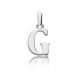  Silver pendant letter G smooth women's 925