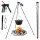  Iron tripod hanging stand for pot grill
