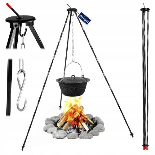  Iron tripod hanging stand for pot grill