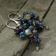  RayOfArt -Silver earrings labradorite sodalite kyanite cluster