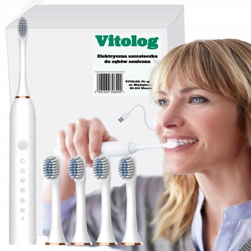  Electric Sonic Toothbrush + 4 Sonic Tips