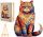  LARGE WOODEN PUZZLE 230 PIECES SCOTTISH CAT IN A WOODEN BOX