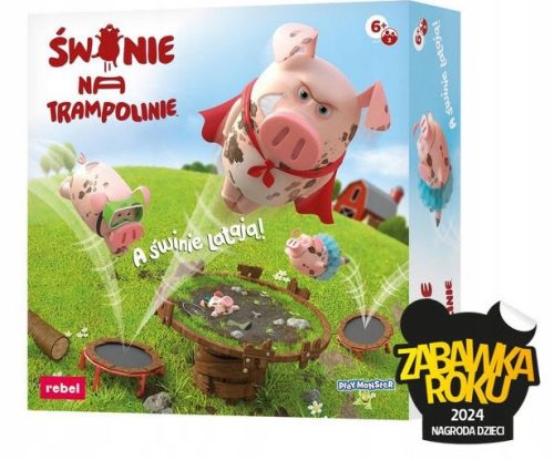  PIGS ON THE TRAMPOLINE 2-PERSON TOY OF THE YEAR, FAMILY BOARD GAME FOR CHILDREN