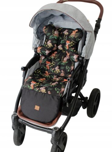  Stroller insert with waterproof footrest Fox XXL 100 cm + butterfly cushion for the stroller insert, various designs