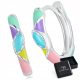  K613 Rainbow hoop earrings silver clasps earrings silver 925