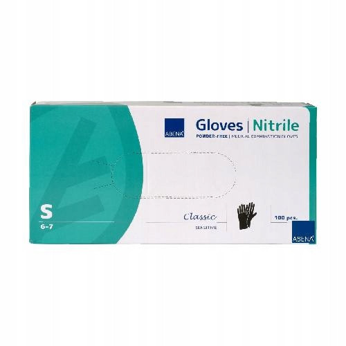  Abena Classic Sensitive disposable gloves size S black 100 pcs.