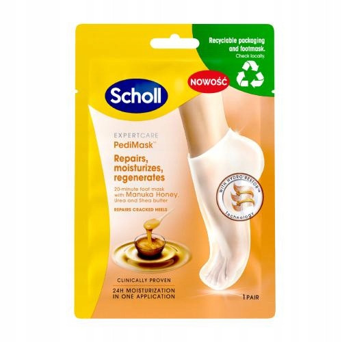  SCHOLL PediMask Moisturizing Mask with Manuka Honey (1 pair)