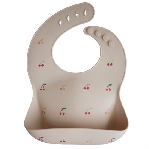  Mushie Silicone Bib Brown and Beige Shades 1 pc.