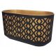  Flowerpot Lamela 39.5 cm x 19 x 20.5 cm plastic black, yellow and gold tones