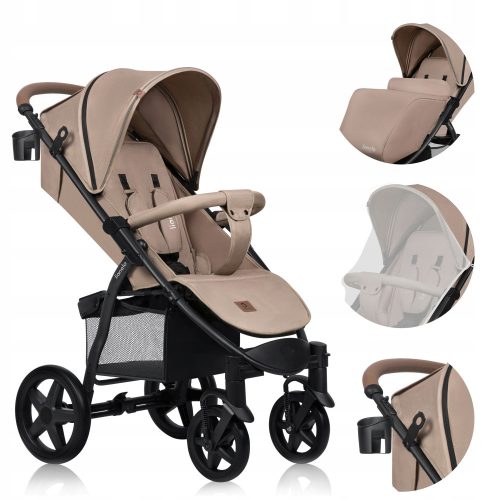  LIONELO ANNET FOLDABLE STROLLER, UP TO 22 KG, ACCESSORIES, MOSQUITO NET, WARM PROTECTION + sun shade for the car window. 2 Lionelo parasols