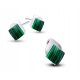  Jewelry set earrings pendant malachite p925