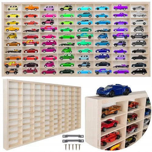  Wooden shelf for cars Kruzzel 20233 beige