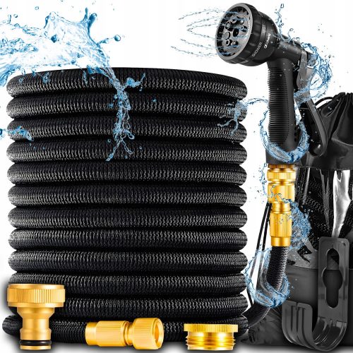  FLEXIBLE GARDEN HOSE 30M + CONNECTING HANDLE, GUN BAG