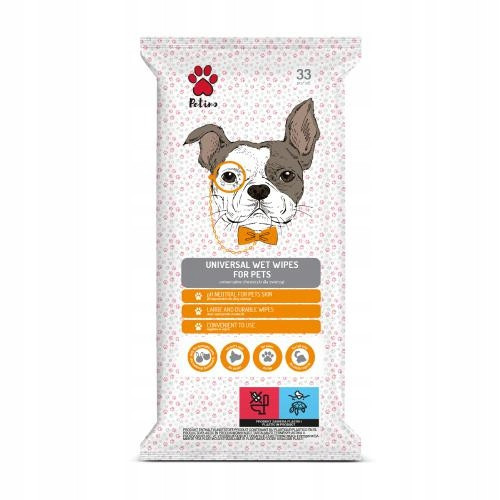  Petino universal wet wipes for animals for paws and fur 33 pcs.