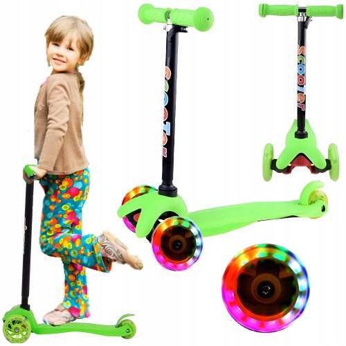  SCOOTER FOR CHILDREN, THREE WHEELS, BALANCED, FOLDABLE, RIDE RIDER, LIGHTING WHEELS