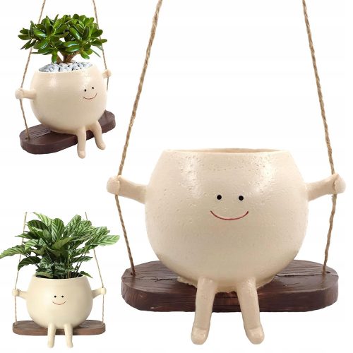  Bedee flowerpot 11 cm x 13.5 x 11 cm diameter 7.9 cm synthetic resin white