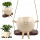  Bedee flowerpot 11 cm x 13.5 x 11 cm diameter 7.9 cm synthetic resin white