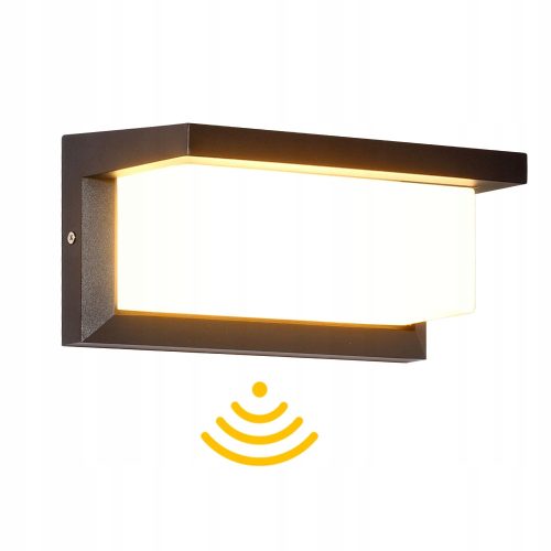  Black garden wall light Powerbang, integrated 18 W LED source