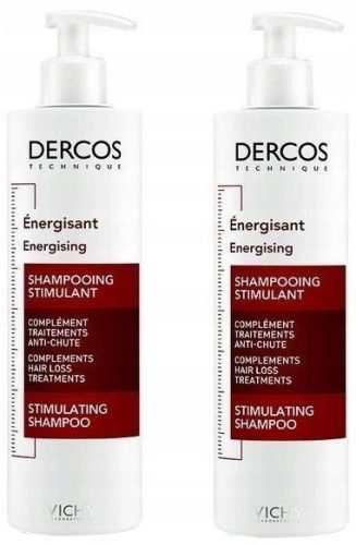 VICHY DERCOS Energizing Anti-Hair Loss Shampoo 2x400ml Pack