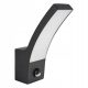  Black Led-Lux garden wall light with integrated 10W LED source