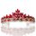  Wedding gold diadem, tiara, crown with ruby stones and zircons