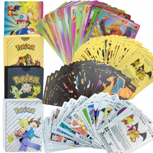  POKEMON CARDS LARGE SET 4in1 GOLD BLACK SILVER RAINBOW 220 pieces