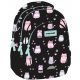  HEAD YOUTH SCHOOL BACKPACK FOR GIRLS BLACK LOVELY KITTY CATS