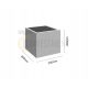  TC Investment flowerpot 20 cm x 20 x 20 cm concrete