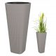  Flowerpot Grando, 39 cm x 39 x 80 cm, diameter 39 cm, plastic in brown and beige tones