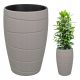  Flowerpot "Gradno", 40 cm x 40 x 59 cm, diameter 40 cm, plastic in brown and beige tones