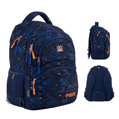  GoPack Multi-Compartment School Backpack Blue Shades 17 Years Old