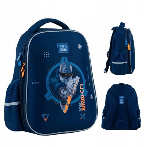 GoPack GO24-165M-8 Orthopedic School Backpack for First Grade Boys