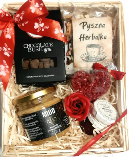  Gift basket tea honey gift for Valentine's Day Mother's Day
