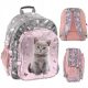 Girls' Pink Paso Cat Backpack for Grades 1-3 - Durable and Ergonomic